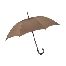 Manual abierto paraguas recto de alta calidad de color marrón (BD-51)